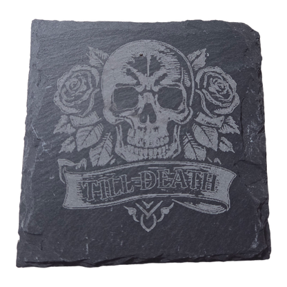 👉 Dark Romance Slate Coaster Set – Gothic Valentine’s Day Gift for Couples