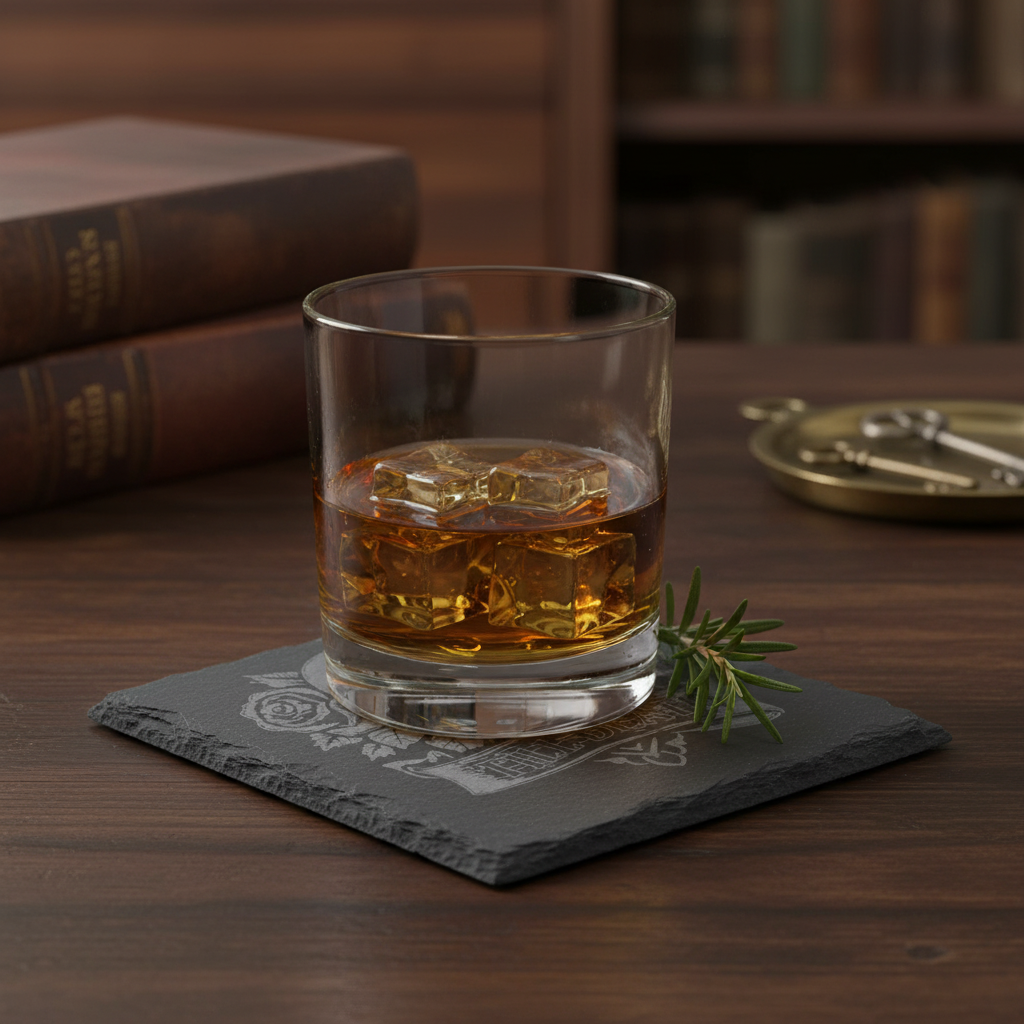 👉 Dark Romance Slate Coaster Set – Gothic Valentine’s Day Gift for Couples