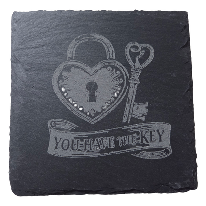 👉 Dark Romance Slate Coaster Set – Gothic Valentine’s Day Gift for Couples