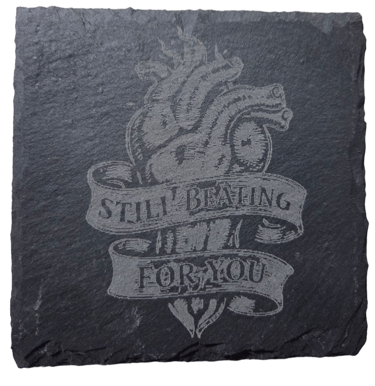 👉 Dark Romance Slate Coaster Set – Gothic Valentine’s Day Gift for Couples