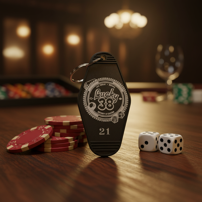 Custom Laser Engraved Keychain | Personalized Name or Logo | Black & White or Green & Yellow