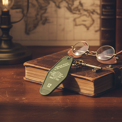 Custom Laser Engraved Keychain | Personalized Name or Logo | Black & White or Green & Yellow