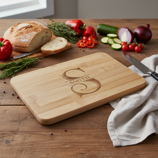 Personalized Monogram Cutting Board – Classic &amp; Timeless