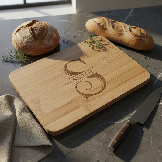 Personalized Monogram Cutting Board – Classic &amp; Timeless